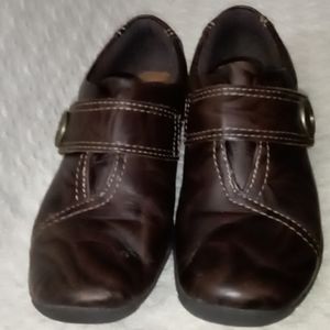 Clark Artisan Kessa Betty Leather Brown Slip-on Shoes Size 6